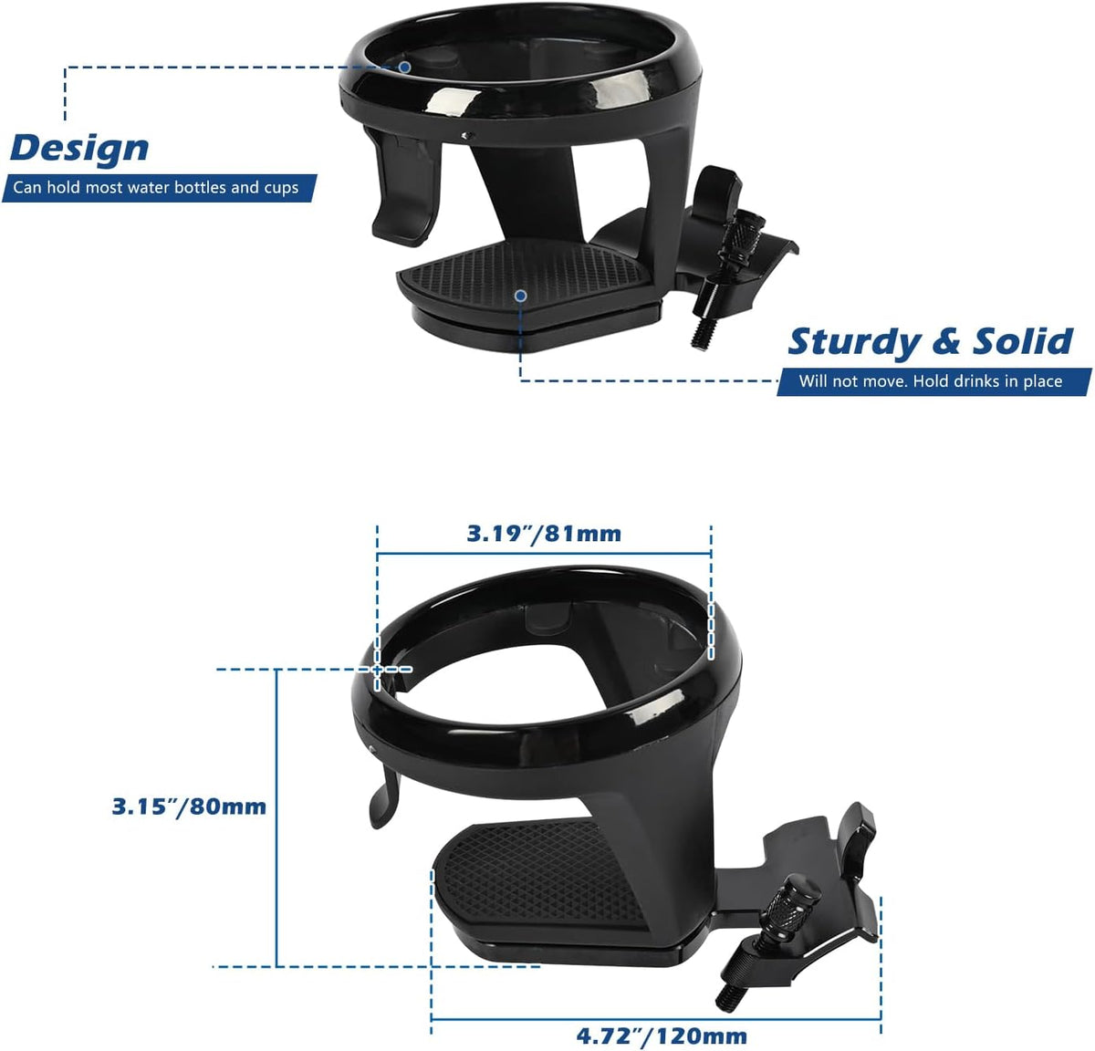 Car Cup Holder for Corvette C8 Stingray Z51 2020+,for C8 Z06 2023+/E-ray 2024+,Center Console Dashboard Expander Mug Drink Holder Insert Door Expansion CupHolders Water Bottle Accessories