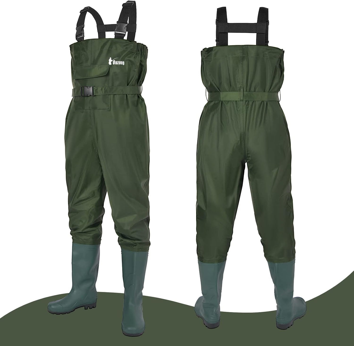 Skiennix Bootfoot Fishing Chest Waders - Waterproof 2-Ply Nylon/PVC | Durable Hunting Gear for Men & Women