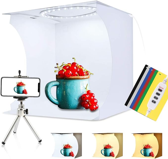 PULUZ 30cm Ring Light Photo Studio Light Box, Adjustable Portable Photography