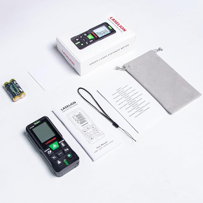 LASELION Laser Measurement Tool, 165ft Green-Beam Laser Measure Device Portable