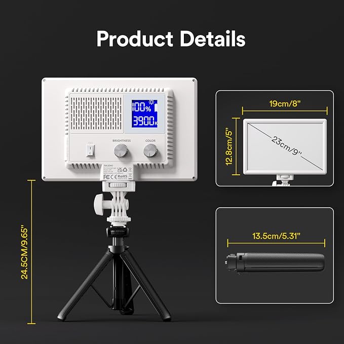 RALENO LED Video Light, CRI>95 2500K-6500K Photo Lights