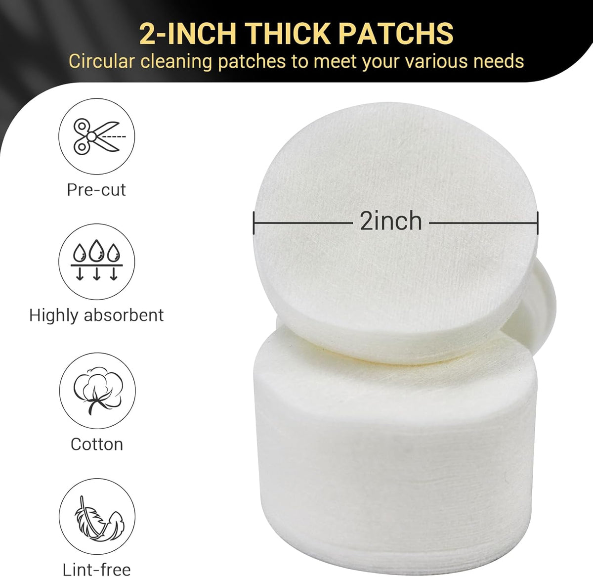 Skiennix Gun Cleaning Patches - Thick Round Pads with Storage Box | Fits .22, .380, .308, .357, .45 Caliber