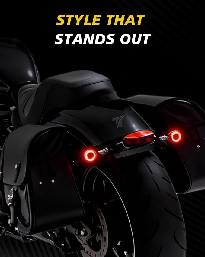 TSUNG Universal Motorcycle LED Turn Signals Lights Small Bullet Front Rear