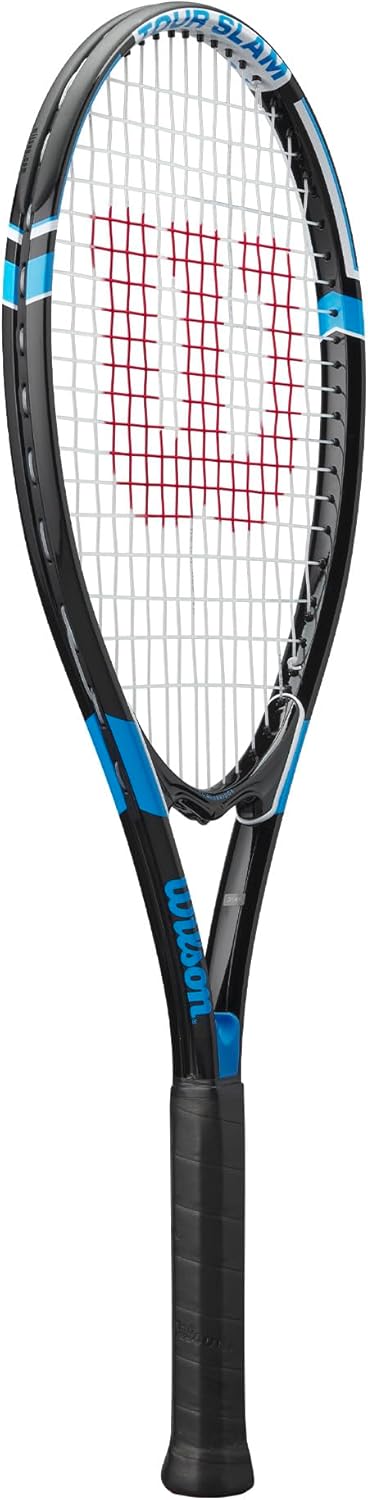 Wilson Tour Slam Tennis Racquet - Black/Blue | Adult Grip Size 2-4 1/4" for Enhanced Performance