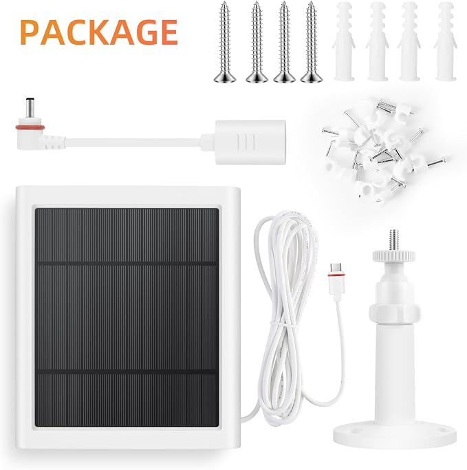 Solar Panel for Ring Camera, 3 Pack 4W Solar Charger Compatible