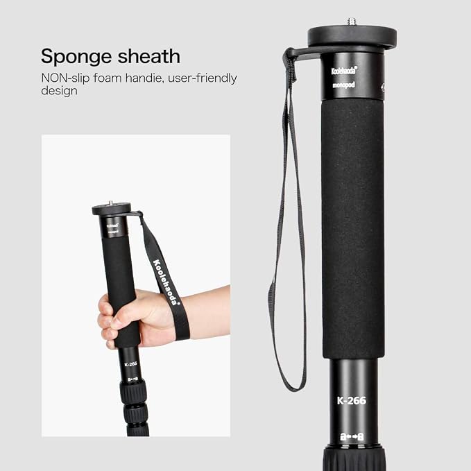 Koolehaoda Camera Monopod 61" Aluminum Portable Photography Unipod Stick