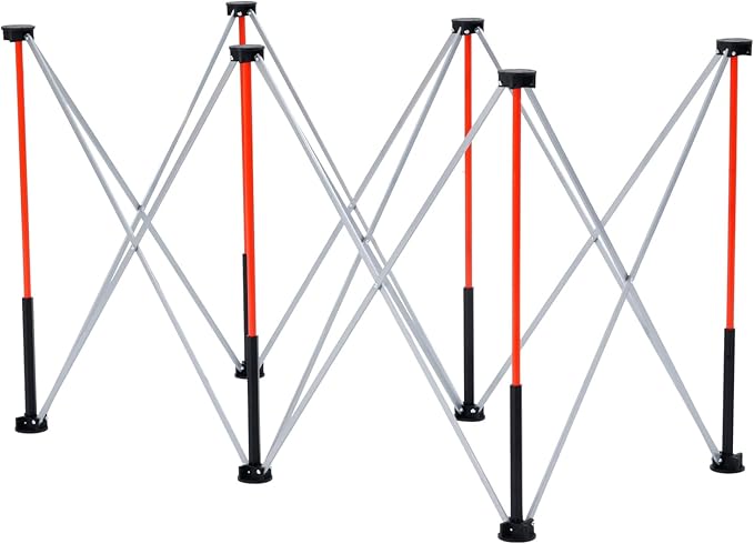 VEVOR Portable Folding Workstand, 4.15 x 2.18 ft Collapsible Workbench, 2500 lbs Weight Capacity, No Assembly Foldable Work Stand with Storage Bag, Table Top NOT Included, for Garage Workshop Outdoor