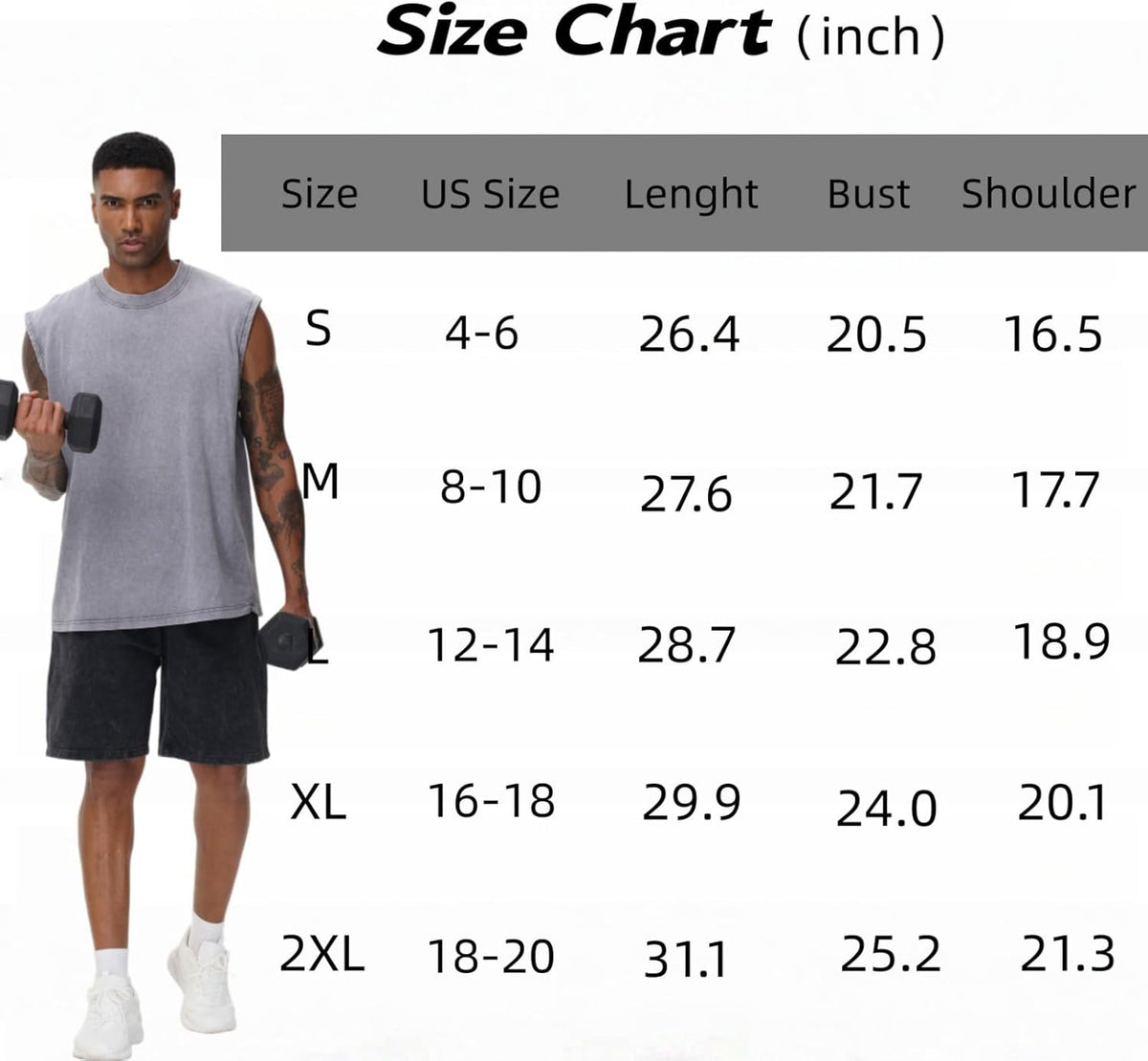 Skiennix Men's Workout Tank Top - Sleeveless Muscle Tee for Gym & Running | Acid Wash Design