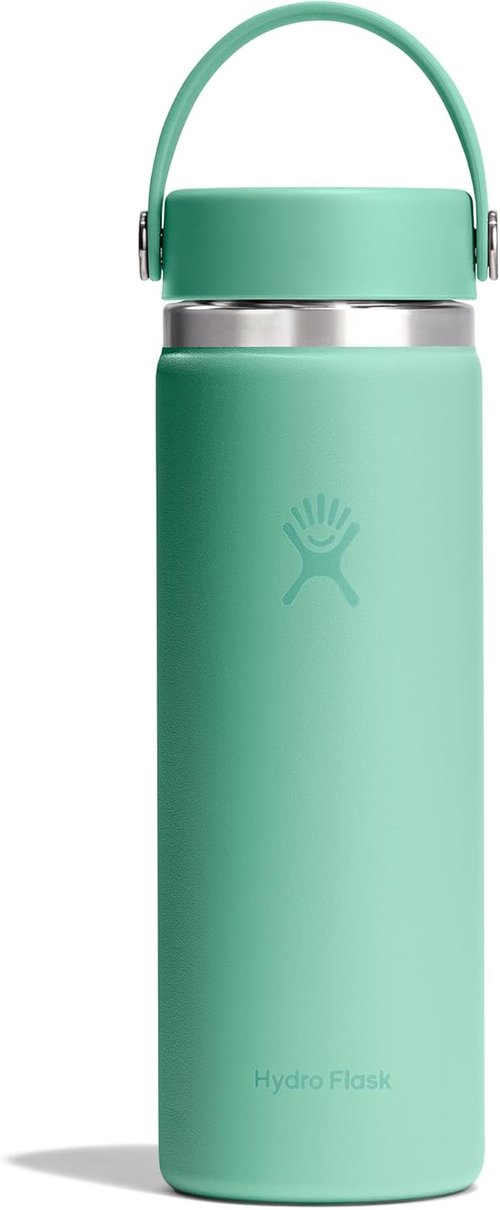 Hydro Flask Water Bottle - Insulated Stainless Steel - 20 Oz Wide Mouth Flex Lid in Mermaid Green