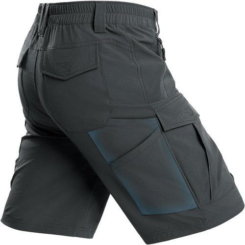 Moosehill Hiking Shorts - Lightweight Quick-Dry Cargo Shorts with 8 Pockets | Water-Resistant for Outdoor Adventures