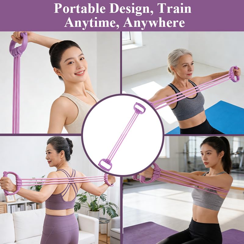 Resistance Bands with Handles, 10-90 lbs Adjustable Fitness Exercise Bands for Home Gym, Pilates, Physical Therapy, Strength Training & Muscle Toning for Men Women