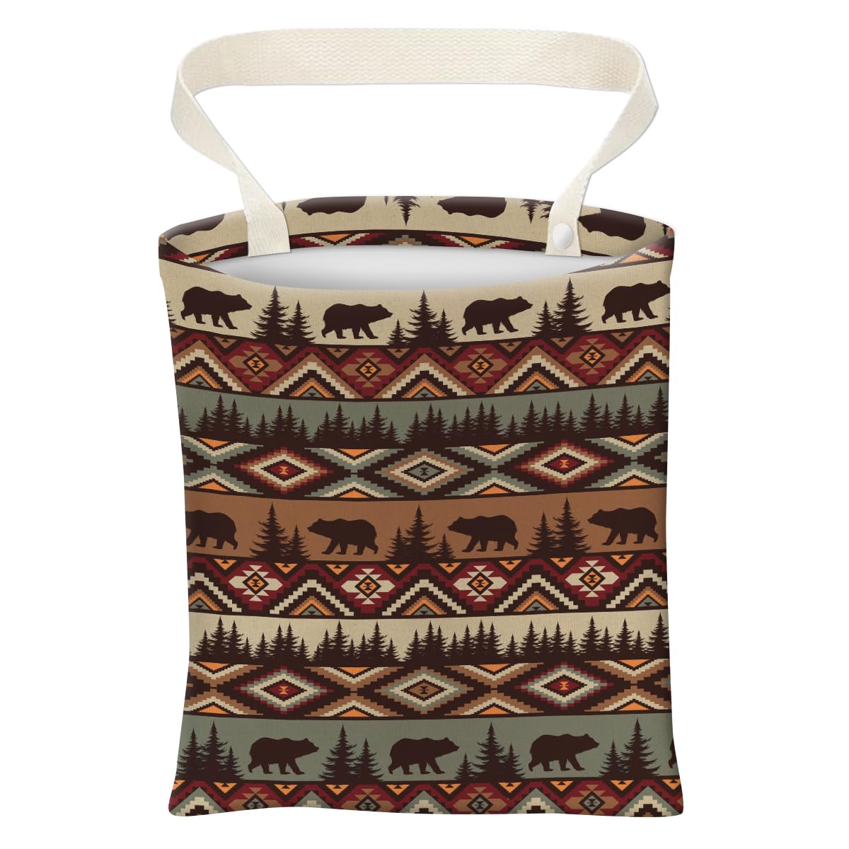 Car Trash Can, Cute Car Trash Bag, Hanging Car Organizer and Storage Bag, Trash Bin for Car Accessories, Vehicle, Travelling, Camping Bear Mountain