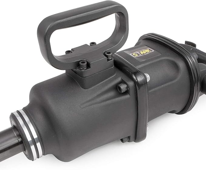 Stark USA 1" Air Impact Wrench Gun Long Shank Pneumatic Truck Mechanics Socket (38mm & 41mm) Set Truck Trailer Heavy Duty Repairs and Maintenance with Carrying Case