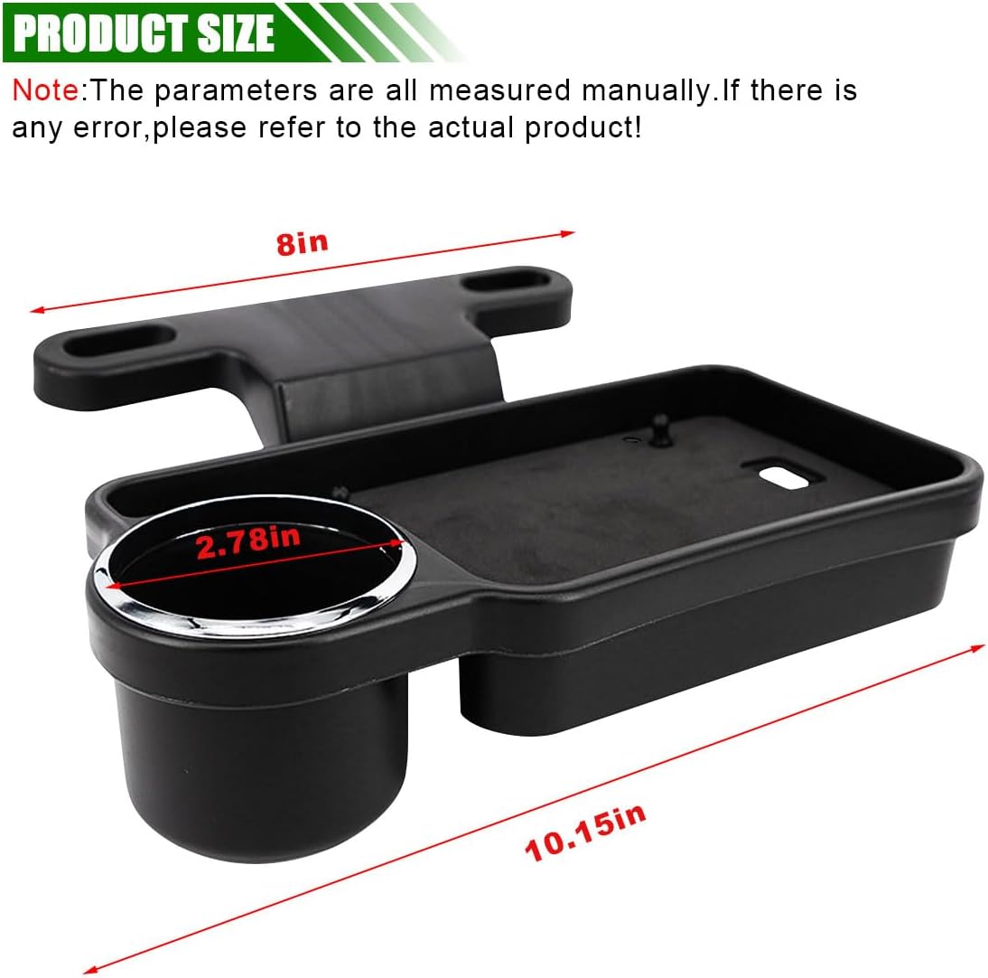 Car Cup Holder Tray, Detachable Eating Organizer Backseat Car Tray, Car Back Seat Organizer Foldable Desing, Automotive Accessories for Most Vehicles