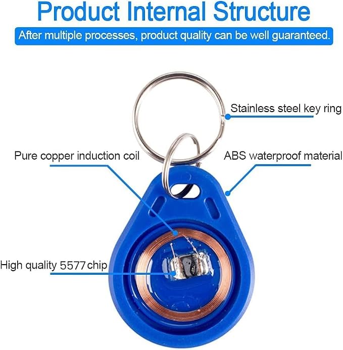 10PCS T5577 Waterproof Intelligent Access Control Non-Contact NFC Keychain