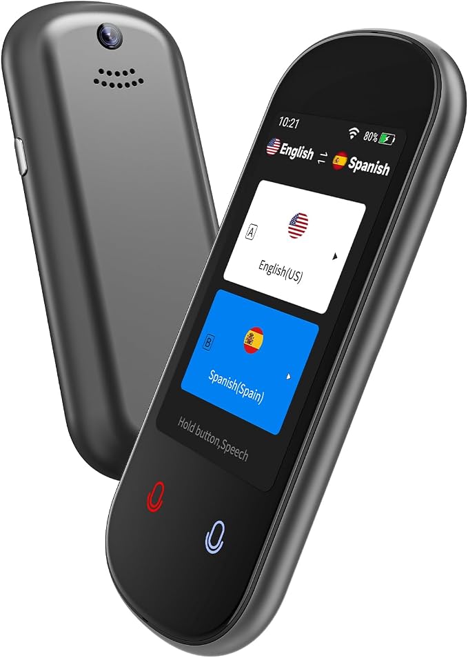 Language Translator Device, VORMOR Two-Way AI Voice Translator