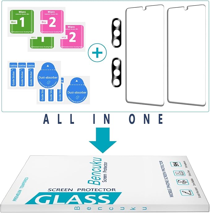 2 Pack Screen Protector for Samsung Galaxy S22 Plus 5G Tempered Glass