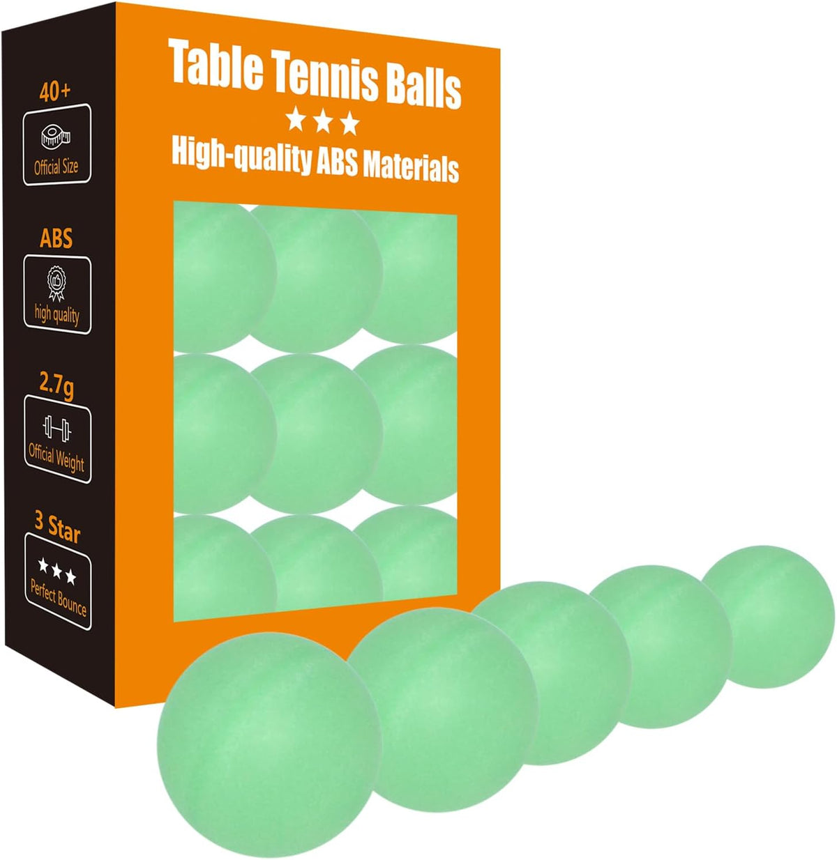 Regine Switzerland 3-Star Ping Pong Balls - High Bounce & Durable for Training, Parties, and Pets