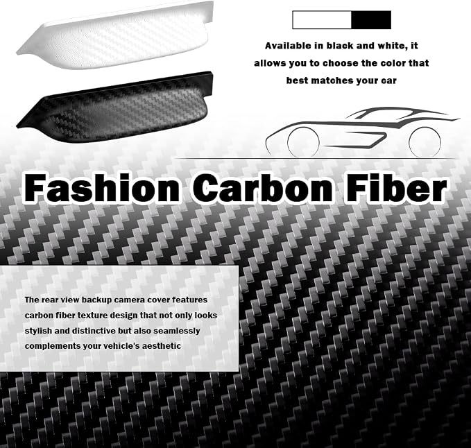 2PCS Backup Camera Rain Shield, Carbon Fiber Backup Camera