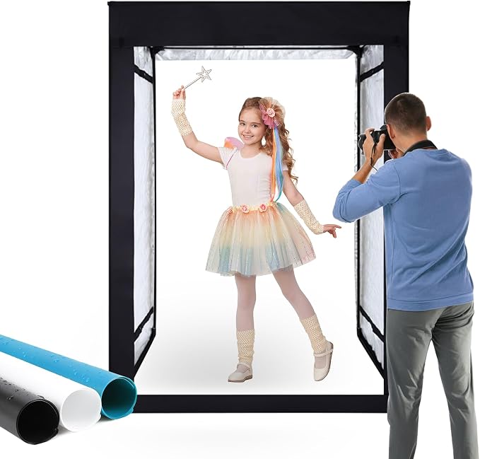 48"x64"x40" Large Photo Studio Light Box Photography, 8 Light LED Panels