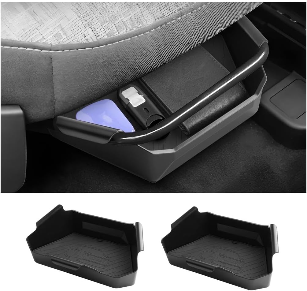 LUWU Center Console Organizer Compatible with Ford Escape 2020-2026/Bronco Sport 2021-2025 Accessories Armrest Console Storage Box Insert Tray ABS Material Black Coin Container Black