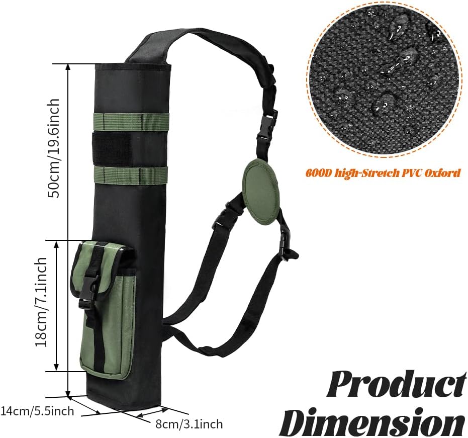 PSKOOK Archery Back Arrow Quiver - Lightweight Design for Easy Carrying | Durable and Compact