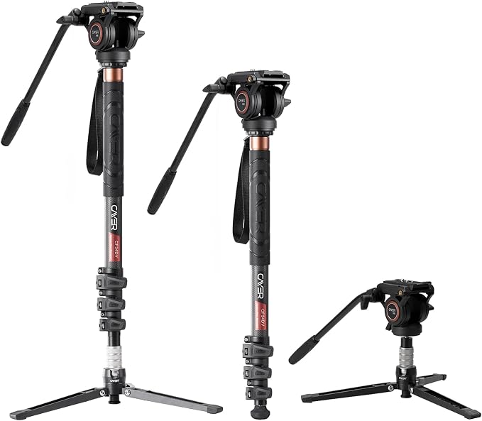 Cayer Monopod Camera Stand, Carbon Fiber Telescopic Monopods Kit
