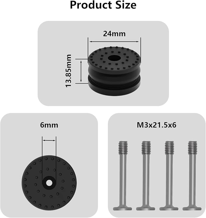 4PCS Anti-Vibration Feet Kit for Bambu Lab H2 Series, 3D Printer Parts Upgrade