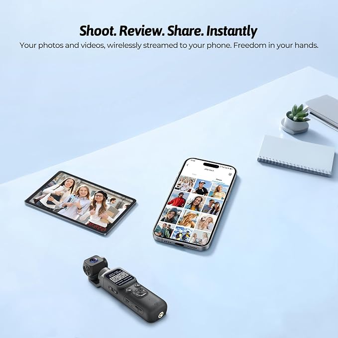 4K Vlogging Camera for YouTube, 75MP Pocket Digital Camera