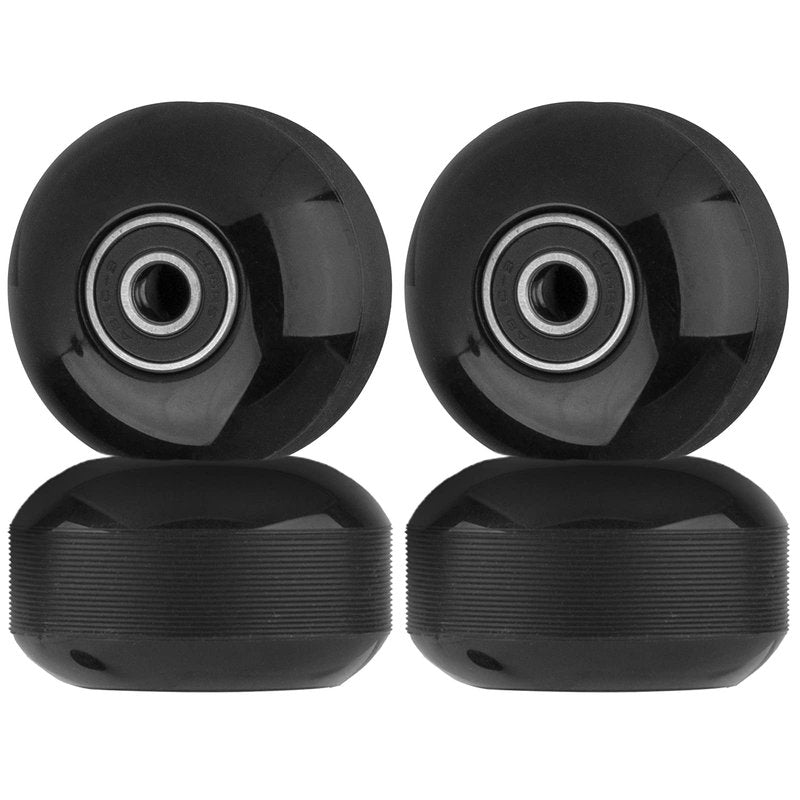 SPORTYOUTH Skateboard Wheels 52mm and Bearings Spacers Set, 95A Hard Wheels for Street Skateboard Tricks Cruiser, Pack of 4