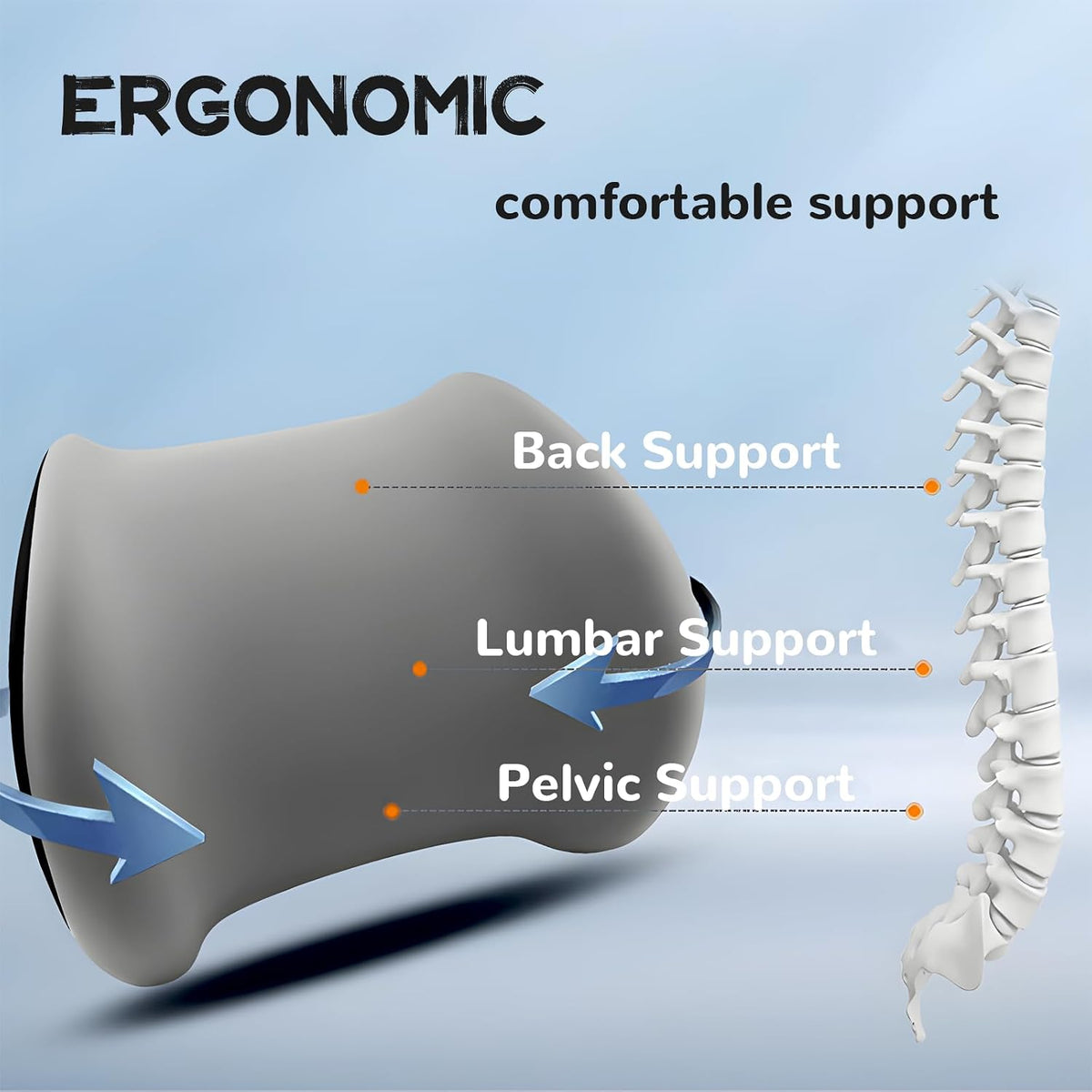 Car Headrest & Lumbar Support Cushion, Car Headrest and Lumbar Support, Ergonomic Car Seat Headrest & Lumbar Cushion, Car Head Rest and Lumbar Pillow Set for Neck Back Pain Relief (Brown)