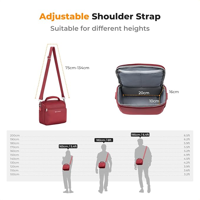 K&F CONCEPT Camera Sling Bag Small Crossbody Camera Case DSLR/SLR/Cute Compact