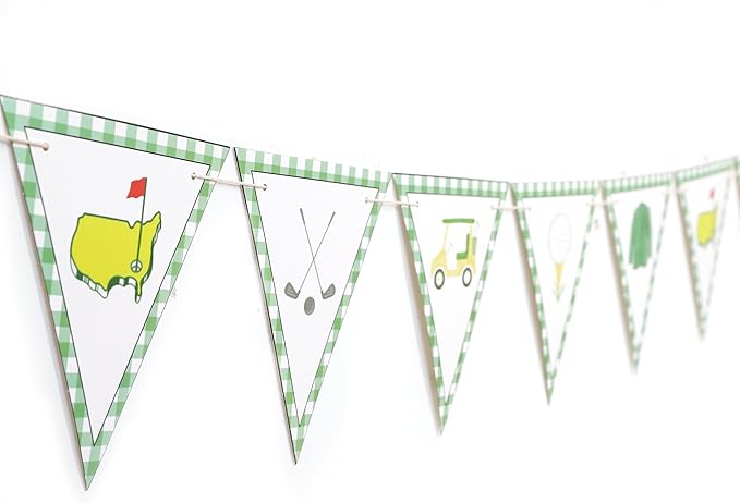 Golf Themed Birthday Banner - Golf First/1st Birthday Party Decorations,Hole In One Party Banner,Hole In One First Year Banner