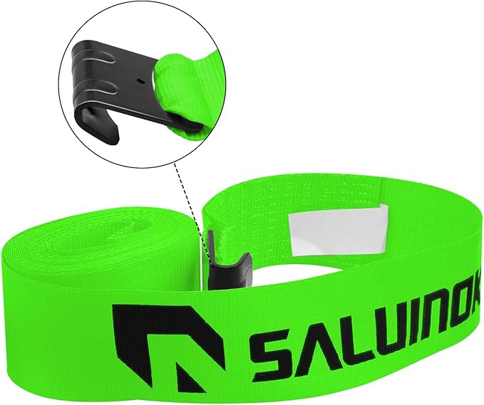 4Pack 4 inch 30ft Ratchet Straps Heavy Duty with Flat Hook for Flatbed Trailer Winch Strap 4 inch Flatbed Straps Green