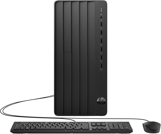 HP Desktop Computer Tower PC, Intel Quad-Core I3-13100 (3.4GHz), 16GB RAM, 256GB PCIe SSD, WiFi Adapter, VGA, HDMI, RJ-45, Mouse Included, Windows 11 Home, Ideal for Home Office, Business & Student
