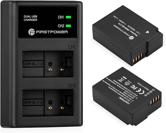 FirstPower DMW-BLC12 DMW-BLC12PP Battery and Dual Slot Charger