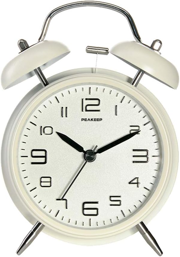 Peakeep 4 Inches Twin Bell Loud Alarm Clock