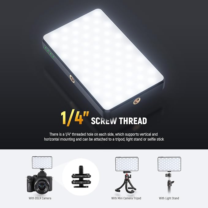 NEEWER Basics LED Selfie Phone Light, Rechargeable 2500-9000K Clip On Fill Light