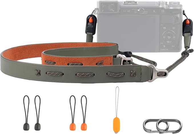 PGYTECH Camera Shoulder Strap Slim Vintage Style, Adjustable 32.2-53.5in Quick