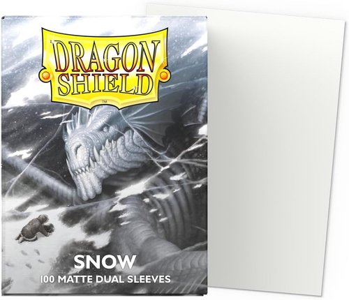 Dragon Shield | Matte Dual Standard Size Card Sleeves | 100 Count - Durable & Smooth TCG Protection | Snow