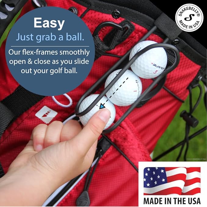 SnakeBelly Golf Ball Holder - Pro with Quick-Draw Release (Black)