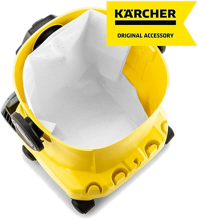 Kärcher Filter Fleece Bags 4 Pack, Compatible with Karcher Wet Dry Vacuum Cleaner Models WD 4, WD 5, WD 5/P, WD 6