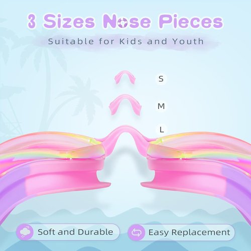 Freela Kids Swim Goggles - Anti-Fog, UV Protection, Leak-Proof | 2-Pack for Ages 3-14