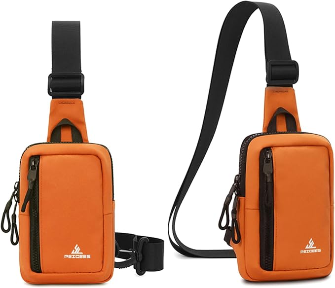 Peicees Small Crossbody Bag for Men Women Mini Sling Bag Travel Running Phone