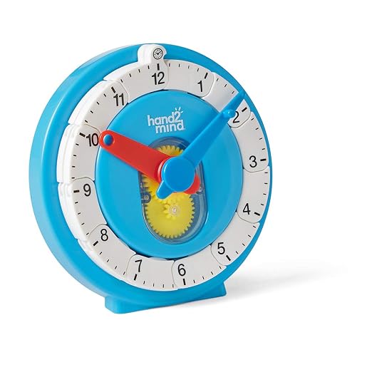 hand2mind Advanced NumberLine Clock, Learn to Tell Time, Analog Clock