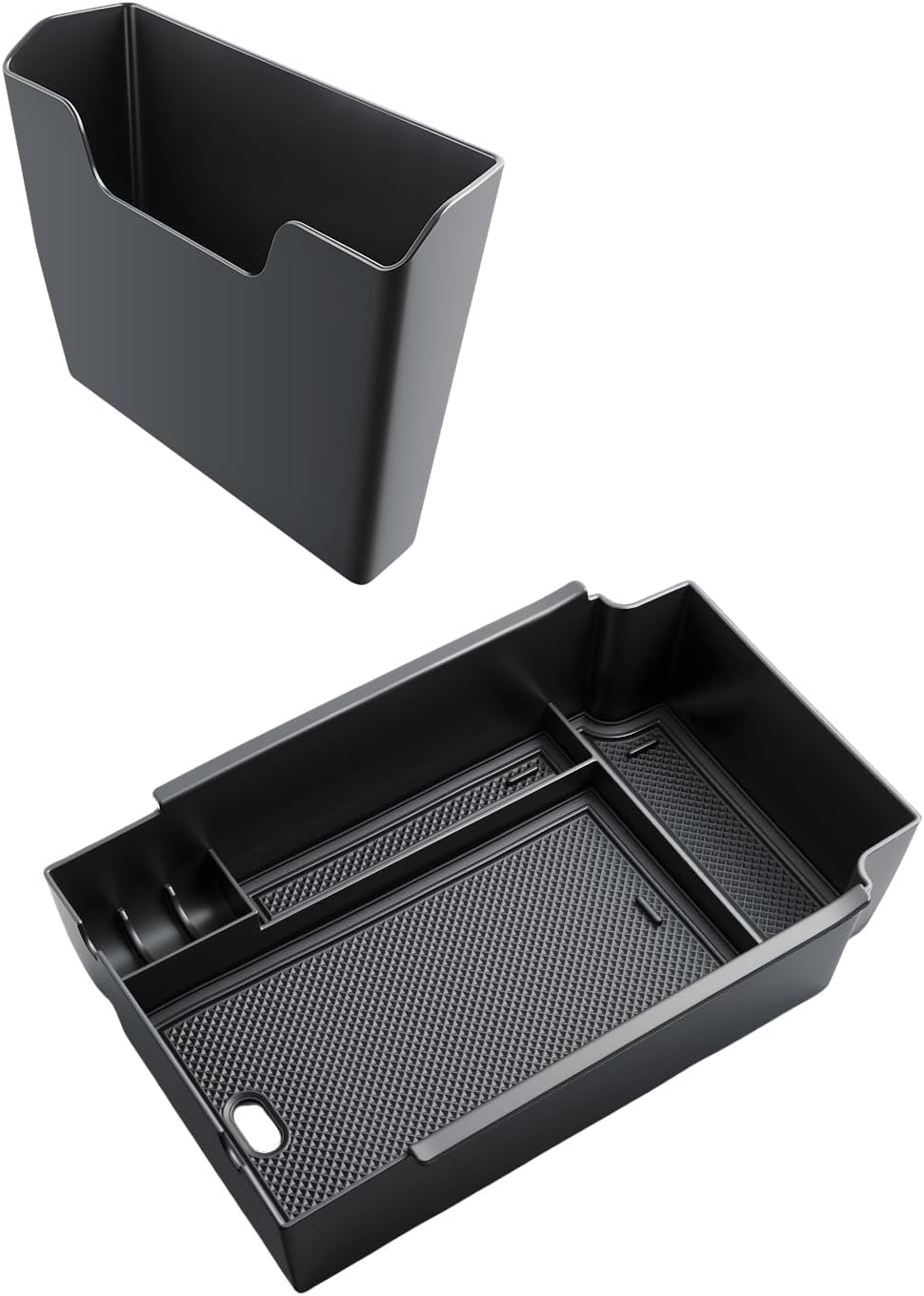 SKTU 2PCS for 2024 2025 2026 Subaru Crosstrek/Subaru Impreza Center Console Organizer 2024-2026 Crosstrek Central Console Hanging Storage Box 2024 2025 2026 Crosstrek Accessories ABS Console Tray