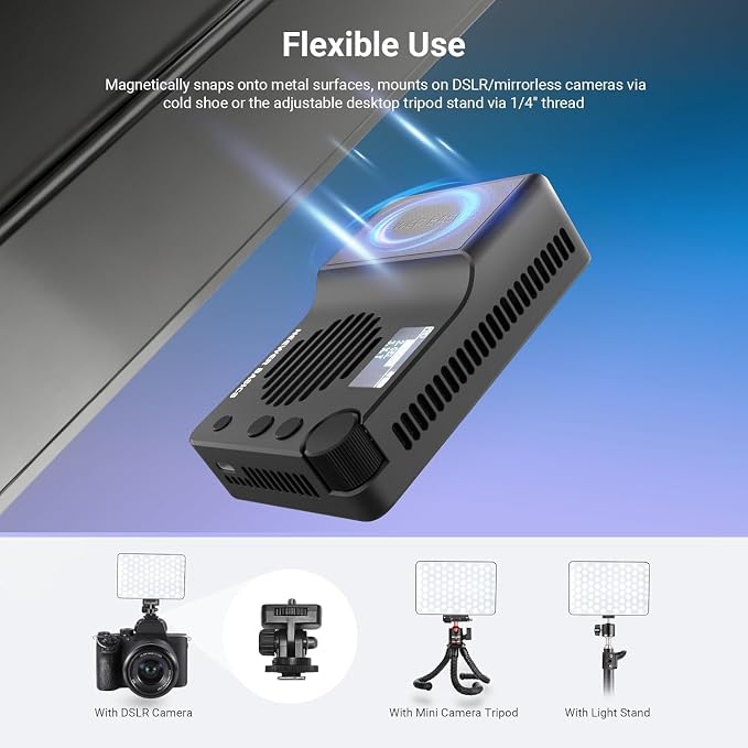 NEEWER BASICS BS40C Full RGB Magnetic Camera Video Light, 45W Boost Mode