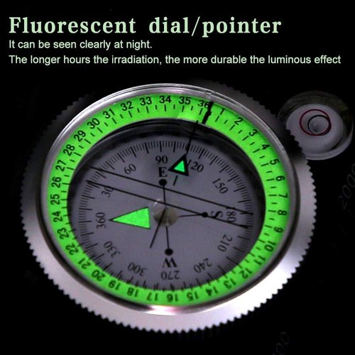 COSTIN Multifunctional Compass - High Accuracy Metal Military Compass | Waterproof & Map Measurer in Matte Black