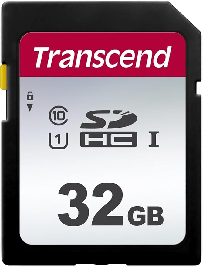 Transcend SDC300S 32GB SDHC SD Card, Compatible