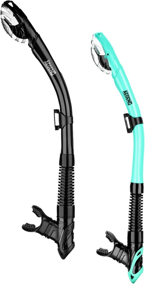 Aegend Diving Dry Snorkel - Top Dry Valve Snorkeling Gear for Adults & Youth | Ideal for Freediving & Swimming